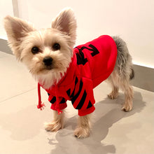 Load image into Gallery viewer, Woof-White Hoodie (Red)